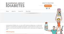 Desktop Screenshot of learningaboutdiabetes.org