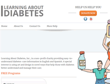 Tablet Screenshot of learningaboutdiabetes.org